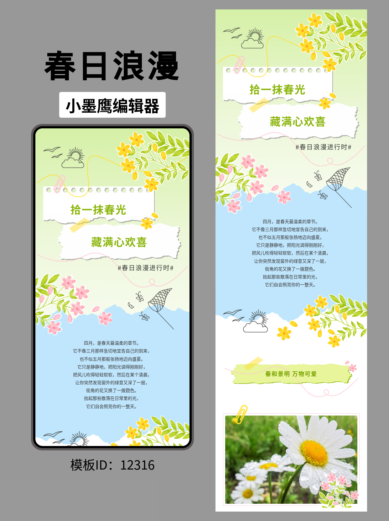 文艺风公众号模板