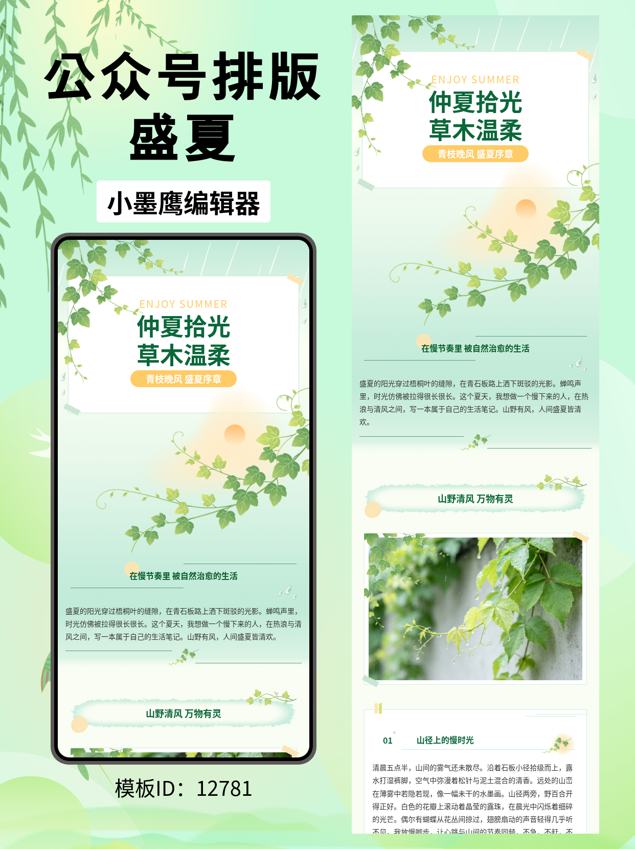 夏末温柔系公众号排版指南：文艺清新公众号公众号模板免费网站一键GET