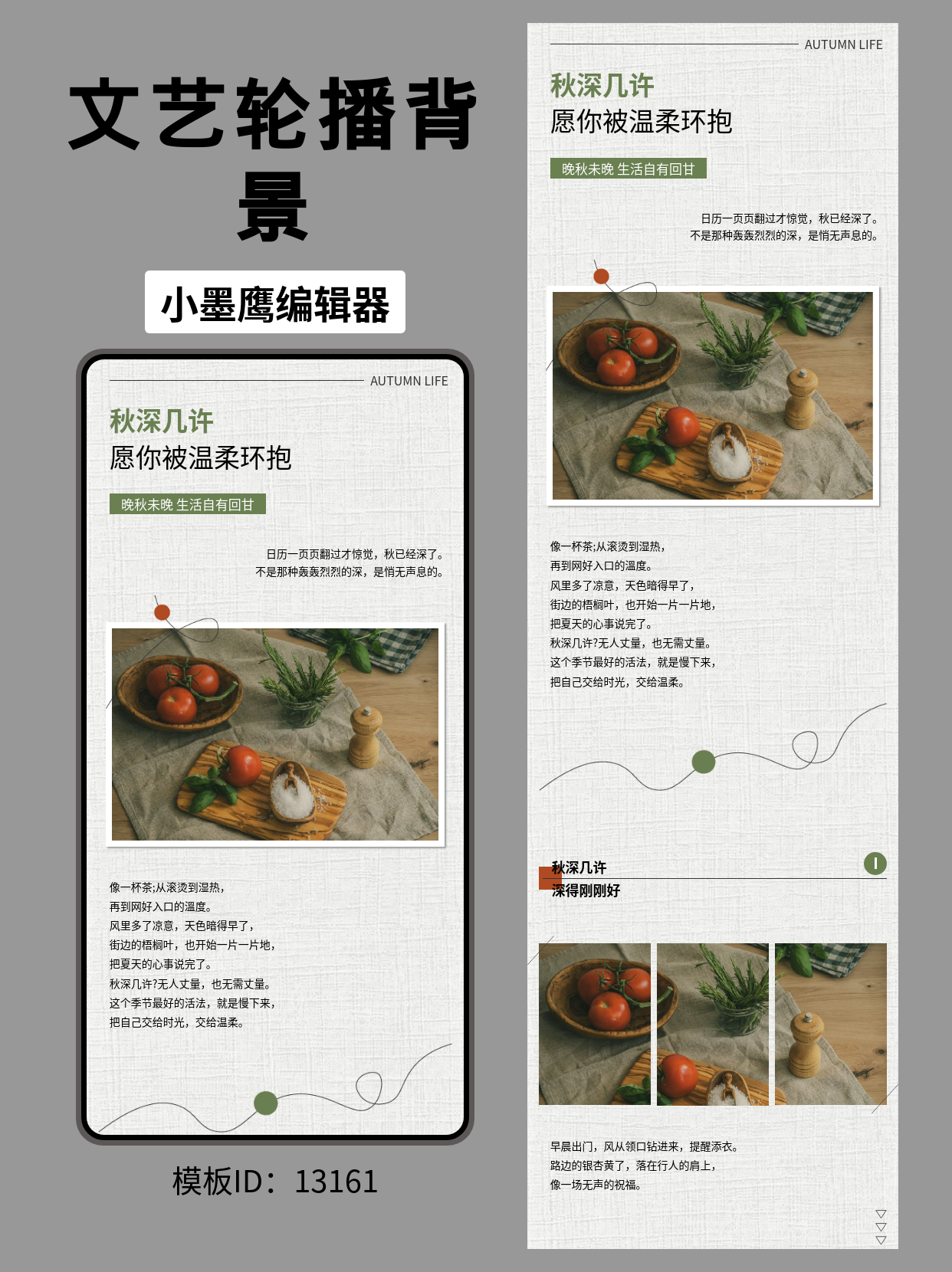 文艺风公众号排版微信公众号在哪里搜文章模版推荐｜晚秋未晚，用极简圆形轮播图定格生活的回甘