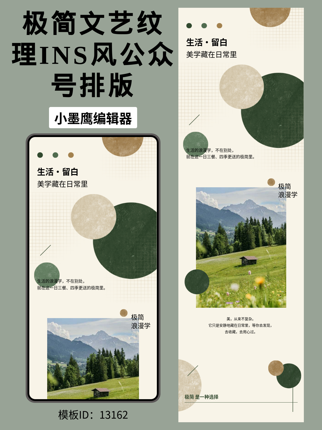 秋日文艺简约风｜公众号排版公众号的文章模版怎么弄分享：「美学藏在日常里」